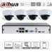 Dahua kit IP Poe 4 caméras dômes à bulle 4 megapixels 